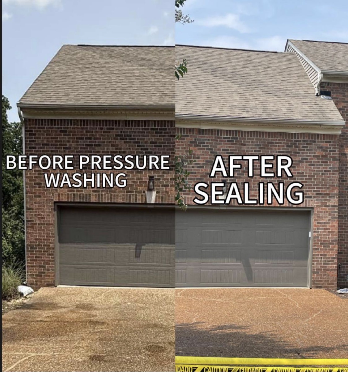 Driveway sealing + pressure wash