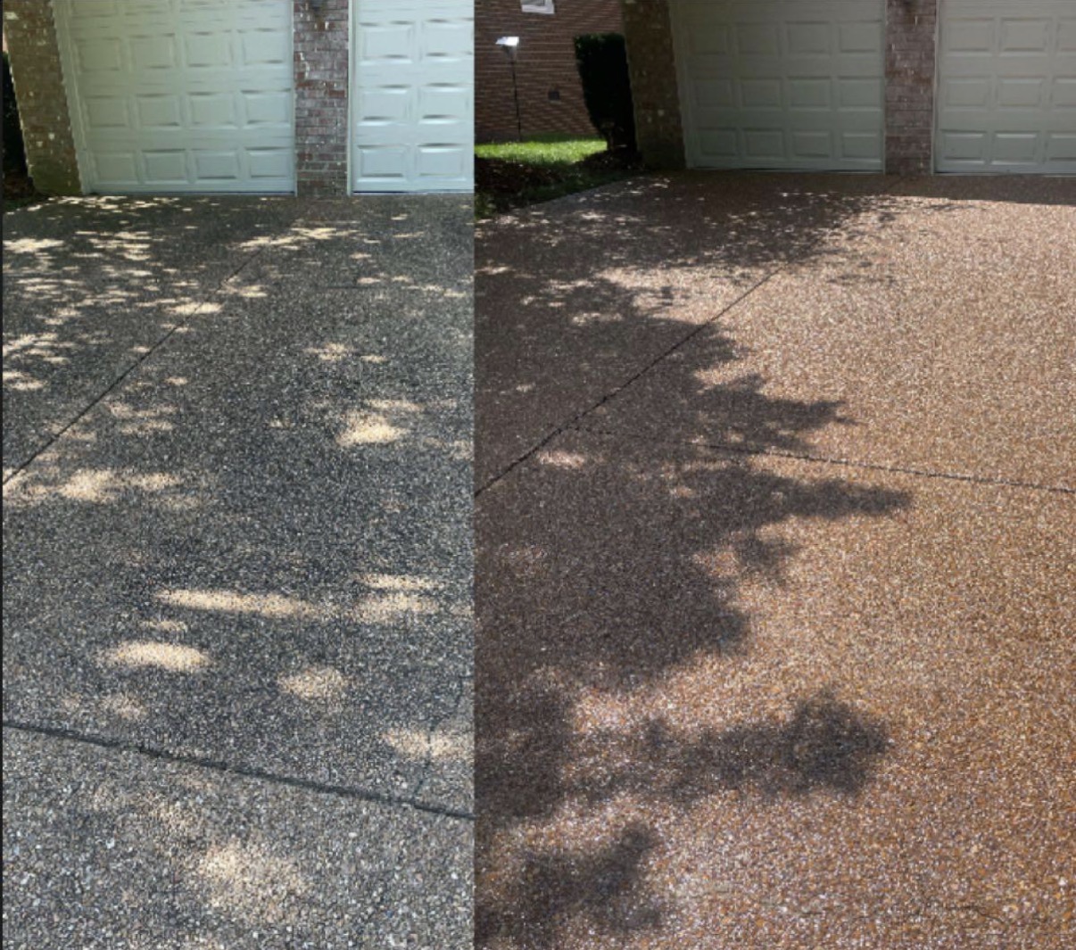 Aggregate driveway — before & after